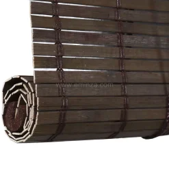 Best Tenda a rullo con lamelle (40 x H130 cm) Bambù Cioccolato Tende A Rullo