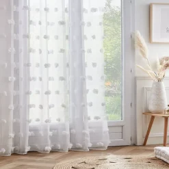 Online Tenda a rullo con pon pon Suzie Bianca Tende Trasparenti