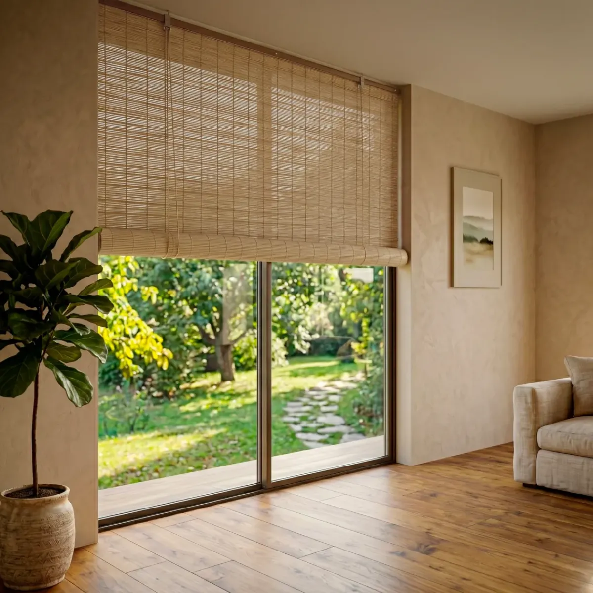 Tenda a rullo esterna effetto rattan (200 x 200 cm) Tanoa Tende A Rullo