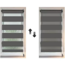 Sale Tenda a rullo (45 X H180 cm) Giorno/Notte Grigio Tende A Rullo