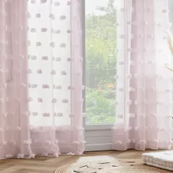 Online Tenda con occhielli con pon pon (140 x 240 cm) Suzie Rose Tende Trasparenti