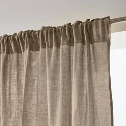 Sale Tenda con passanti nascosti Gaïa Marrone Tende