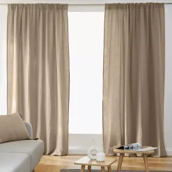 Sale Tenda con passanti nascosti Gaïa Marrone Tende