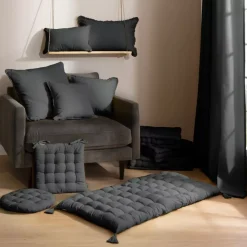 Online Tenda cotone Pixel Grigio Tende