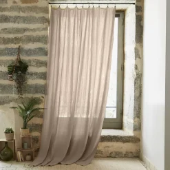 Clearance Tenda garza di cotone regolabile (140 x max 300 cm) Gaïa Marrone Tende