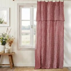 Discount Tenda garza di cotone regolabile Gaïa vichy Terracotta Tende