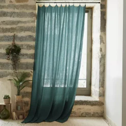 Sale Tenda garza di cotone regolabile (140 x max 300 cm) Gaïa Blu anatra Tende