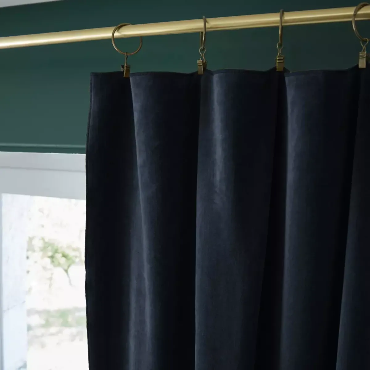 Hot Tenda iin velluto di cotone regolabile (140 x max 270 cm) Victor Tende