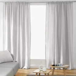 Hot Tenda in garza di cotone a passanti nascosti (140 x 240 cm) Gaïa Grigio nuvola Tende