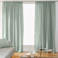 Online Tenda in garza di cotone a passanti nascosti (140 x 240 cm) Gaïa Verde eucalypto Tende