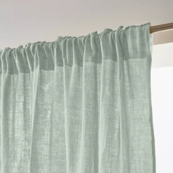 Online Tenda in garza di cotone a passanti nascosti (140 x 240 cm) Gaïa Verde eucalypto Tende
