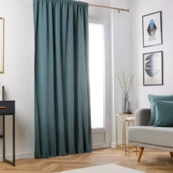 Clearance Tenda oscurante termica con passanti nascosti (140 x 240 cm) Minuit Grigio blu Tende