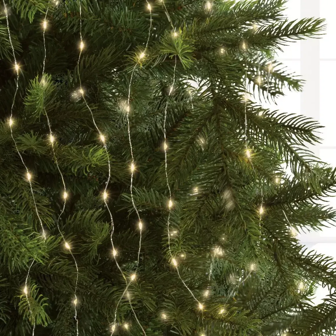 Tenda per albero Alt.2,10 m Bianco caldo 672 LED