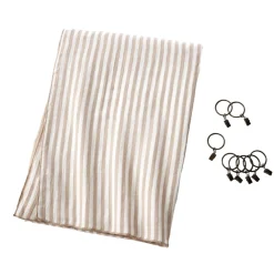 Online Tenda regolabile in garza di cotone (140 x 300 cm) Gaïa a righe Corda Tende