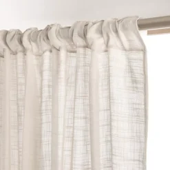 Sale Tenda trasparente con nastri arricciati effetto lino (140 x 240 cm) Robin Tende Trasparenti