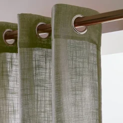 Clearance Tenda trasparente con occhielli effetto lino (140 x 240 cm) Robin Tende Trasparenti