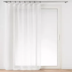 Discount Tenda trasparente con occhielli (140 x 240 cm) Davina Bianca Tende Trasparenti
