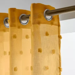 Online Tenda trasparente con occhielli pon pon Emie Tende Trasparenti