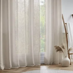 Tenda trasparente con occhielli effetto lino (180 x 240 cm) Robin Tende Trasparenti