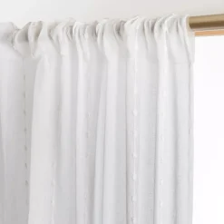 Clearance Tenda trasparente con passanti nascosti e pon pon Axel Tende Trasparenti
