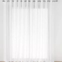 Hot Tenda trasparente effetto lino passanti nascosti (400 x 240 cm) Haltona Tende Trasparenti