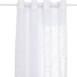 Clearance Tenda trasparente occhielli (140 x 240 cm) Flore Bianca Tende Trasparenti