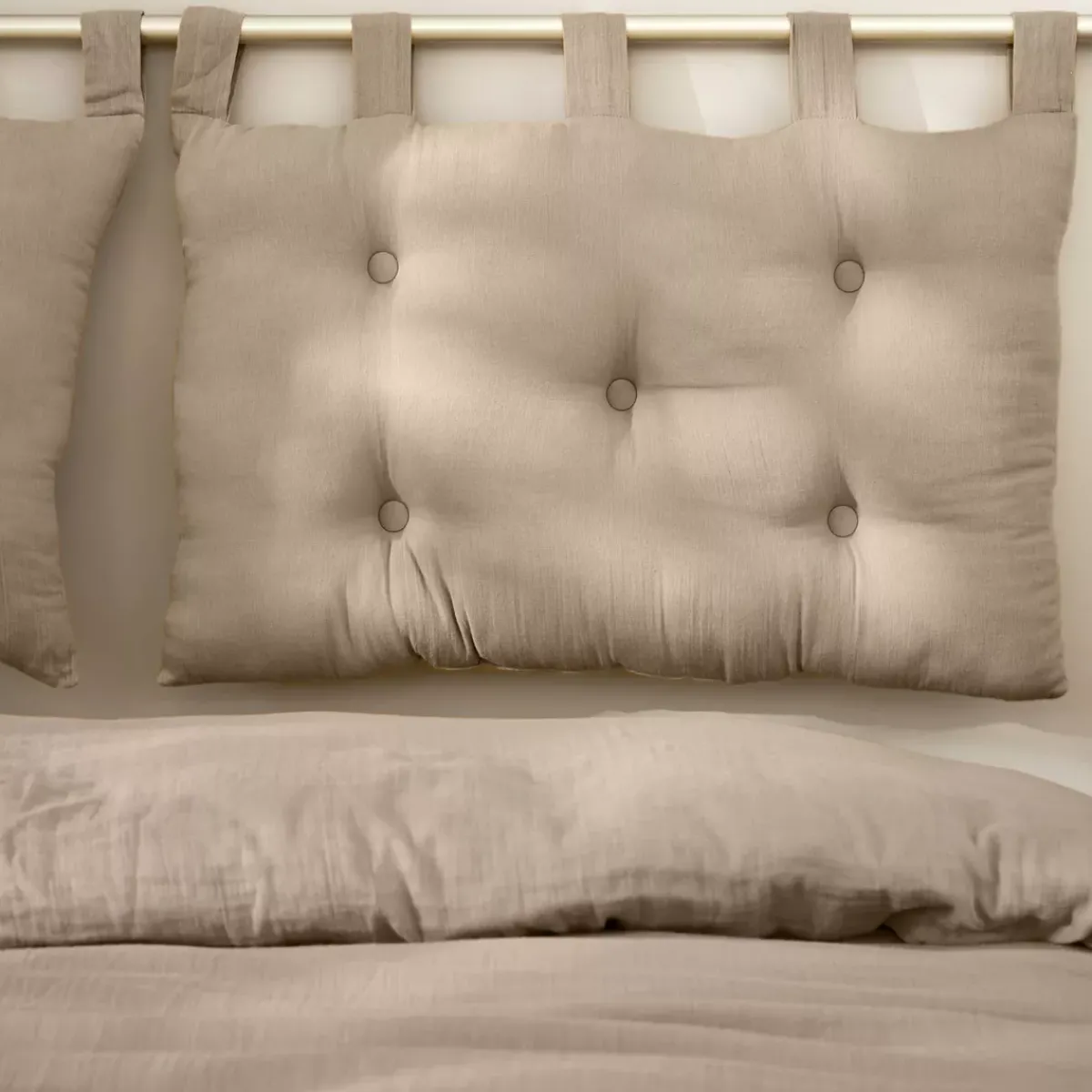 Sale Testiera cuscino garza di cotone (80 x 50 cm) Gaïa Marrone Testate Letto
