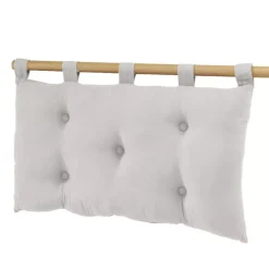 Clearance Testiera cuscino garza di cotone (80 x 50 cm) Gaïa Grigio nuvola Testate Letto