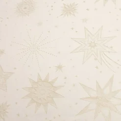 Tovaglia di Natale rettangolare (360 x 140 cm) Notte stellata Beige e dorato