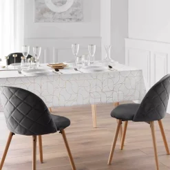 Tovaglia di Natale rettangolare anti macchia (140 x 240 cm) Louxor Bianco e dorato