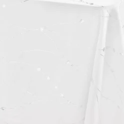 Tovaglia natalizia rettangolare (140 x 240 cm) Astrelia Bianco e argento