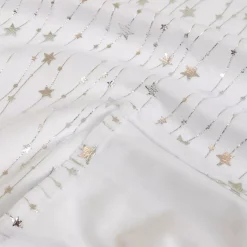 Tovaglia natalizia rettangolare (140 x 240 cm) Pioggia di stelle Bianca