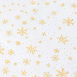 Tovaglia natalizia rettangolare (140 x 360 cm) Fiocco di neve Bianco