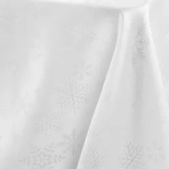Tovaglia natalizia rettangolare (140 x 300 cm) Fiocco di neve Bianco
