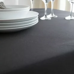 New Tovaglia rettangolare antimacchia (140 x 350 cm) Elise Nera Tovaglie