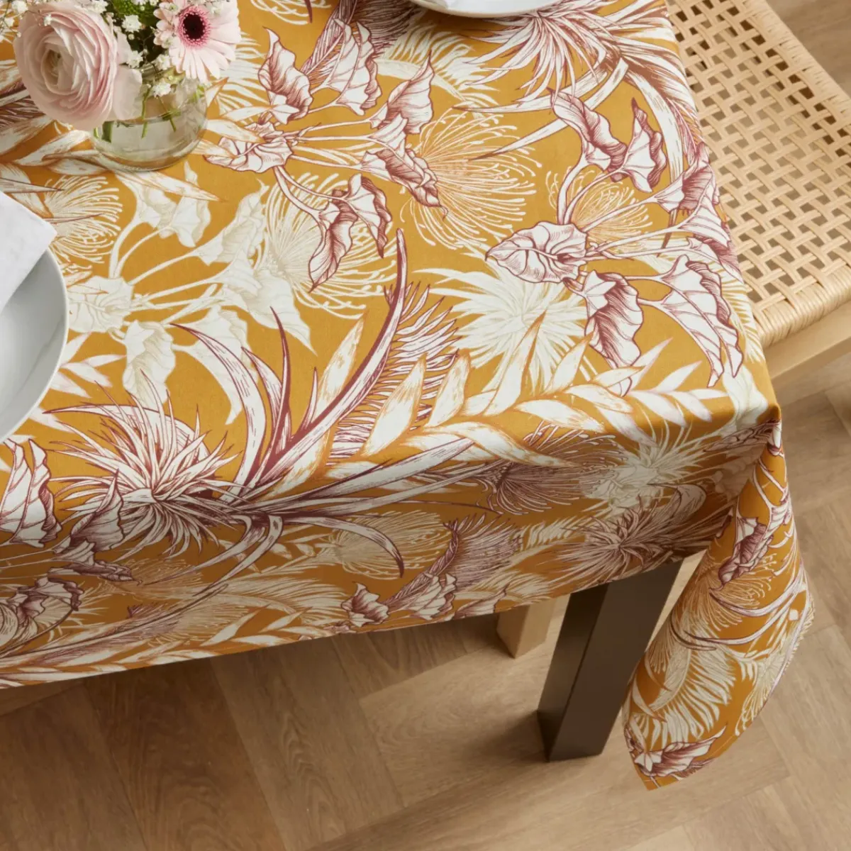 Sale Tovaglia rettangolare cotone antimacchia (150 x 350 cm) Granada Tovaglie