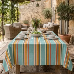 Hot Tovaglia rettangolare cotone antimacchia (150 x 350 cm) Cervione Tovaglie