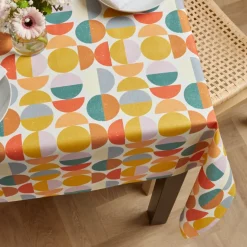 Tovaglia rettangolare cotone antimacchia (150 x 350 cm) Brooklyn Multicolore