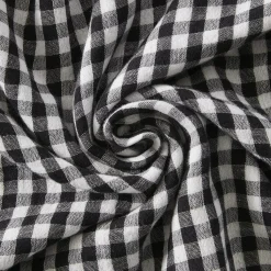 Outlet Tovaglia rettangolare in garza di cotone (150 x 250 cm) Gaïa vichy Nera Tovaglie