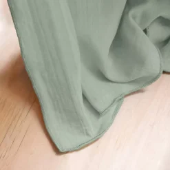 Tovaglia rettangolare in garza di cotone (150 x 250 cm) Gaia Verde eucalipto