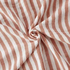 Tovaglia rettangolare in garza di cotone (150 x 350 cm) Gaïa righe Albicocca