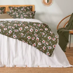 Hot Trapunta in garza di cotone Gaïa margherita Verde rosmarino Copriletti, Trapuntine E Runner Letto