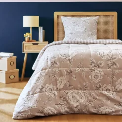 Discount Trapunta stampata e federa in cotone (140 x 200 cm) Lara Piumini, Cuscini Letto, Cuscini A Rullo
