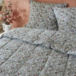 Discount Trapunta stampata temperata (140 x 200 cm) e una federa in cotone Malia Piumini, Cuscini Letto, Cuscini A Rullo