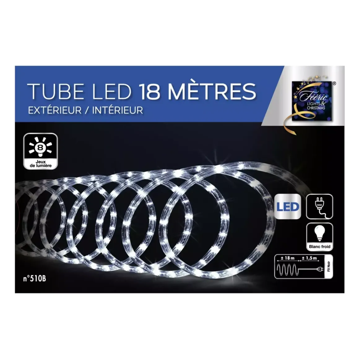 Tubo luminoso 18 m Bianco freddo 324 LED