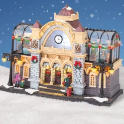Villaggio di Natale luminoso e musicale Stazione ferroviaria
