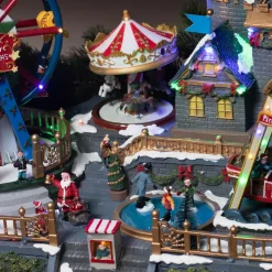 Villaggio di Natale luminoso e musicale Festa